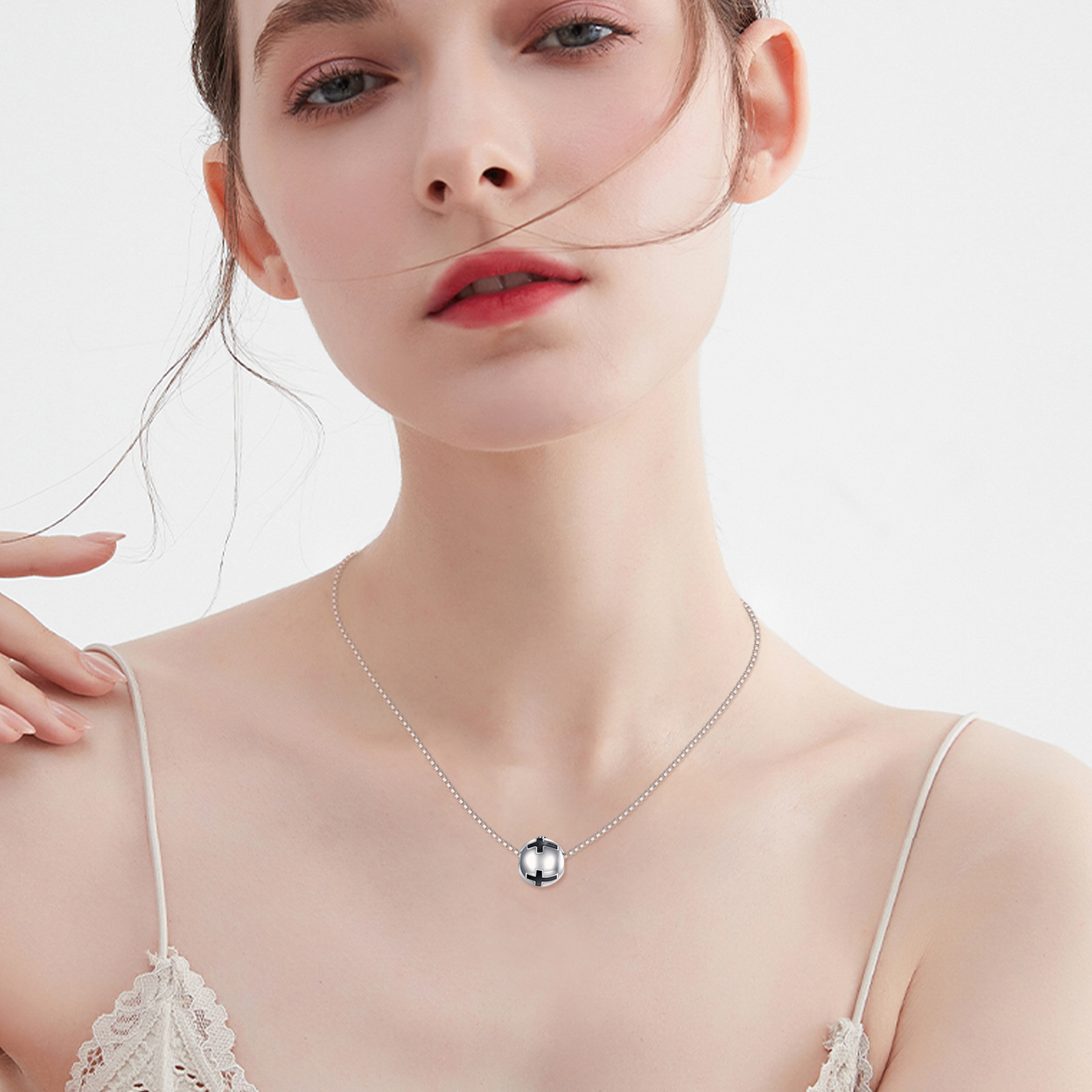 925 Sterling Silver Cross Urn Necklace for Daily Wear